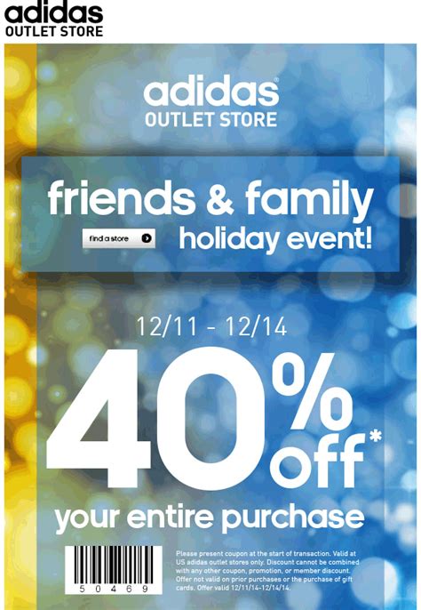 adidas outlet coupon in store